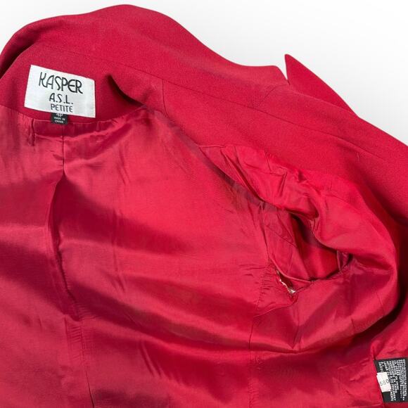Vintage Red Suit Jacket and Skirt Set Small - Picture 8 of 10